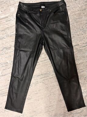 Chico's Black Faux Leather Pants